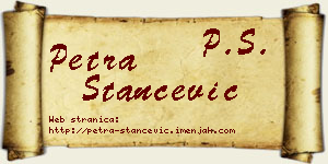 Petra Stančević vizit kartica